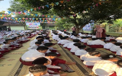 Hari Pertama MPLS SD Muhammadiyah Prambanan Dimulai dengan Pembiasaan Islami dan Pengenalan Siswa Baru